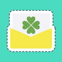 ícone st patrick's cumprimento cartão. st. patrick's dia celebração elementos. ícones dentro preenchidas linha estilo. Boa para impressões, cartazes, logotipo, festa decoração, cumprimento cartão, etc. vetor