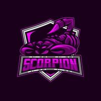 escorpião logotipo. escorpião e-sport mascote logotipo Projeto vetor ilustração modelo