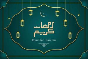 Ramadã karee modelo cumprimento cartão fundo vetor