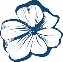 uma azul flor com uma branco fundo vetor