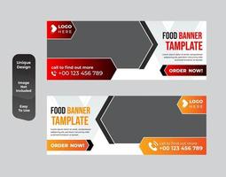 conjunto de design de modelo de banner de negócios de restaurante vetor