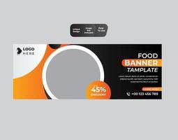 design de modelo de banner de comida