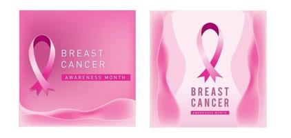 campanha do mês de conscientização do câncer de mama vetor