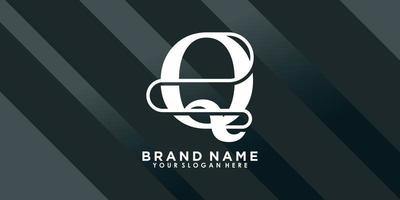 marca nome logotipo Projeto com carta q criativo conceito vetor