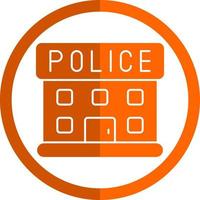 design de ícone de vetor de delegacia de polícia