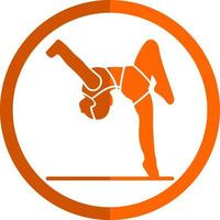 design de ícone de vetor de ginasta