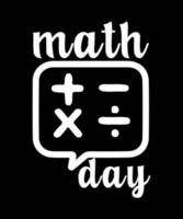 matemática dia logotipo vetor camiseta Projeto
