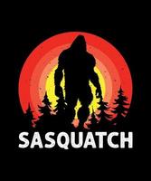 sasquatch pé Grande vetor camiseta Projeto