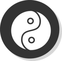 design de ícone vetorial yin yang vetor