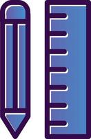design de ícone vetorial de régua de lápis vetor
