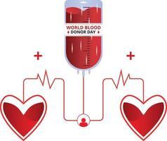 mundo sangue doador dia vetor