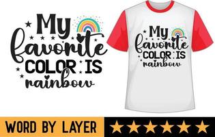 meu favorito cor é arco Iris SVG t camisa Projeto vetor