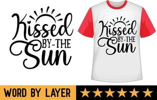 beijou pelo Sol SVG t camisa Projeto vetor