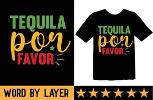 tequila por Favor SVG t camisa Projeto vetor