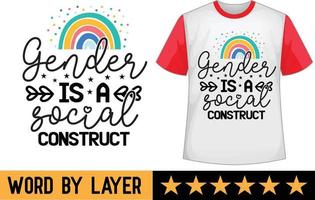 gênero é uma social construir SVG t camisa Projeto vetor