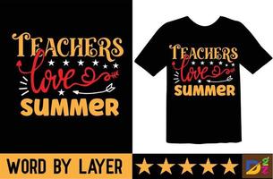 professores amor verão SVG t camisa Projeto vetor