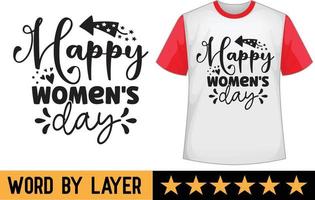 feliz mulheres dia SVG t camisa Projeto vetor
