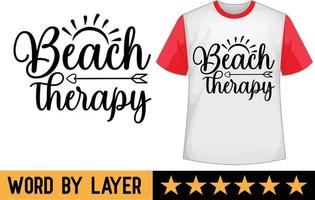 de praia terapia SVG t camisa Projeto vetor