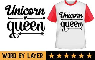 unicórnio rainha SVG t camisa Projeto vetor