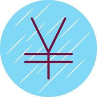 design de ícone vetorial de sinal de ienes vetor