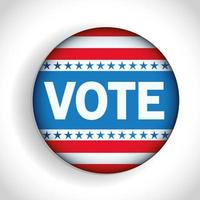 eleição presidencial eua votação botão vector design