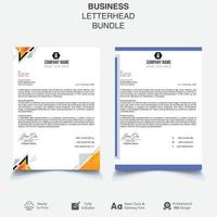 papel timbrado modelo para o negócio ou corporativo, 2 cor carta cabeça agrupar definir, facilmente editável e customizar. vetor