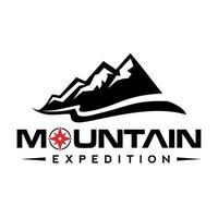 montanha caminhada e aventura logotipo vetor