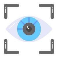 surpreendente vetor Projeto do olho trancar, retina Varredura ícone