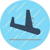 design de ícone de vetor de chegada de avião