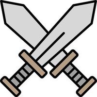 Cruz batalha espada vetor ícone