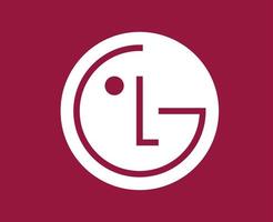 lg marca logotipo telefone símbolo branco Projeto sul Coréia Móvel vetor ilustração com vermelho fundo