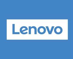 Lenovo logotipo marca telefone símbolo Projeto China Móvel vetor ilustração azul e branco