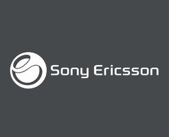 sony ericsson marca logotipo telefone símbolo com nome branco Projeto Japão Móvel vetor ilustração com cinzento fundo