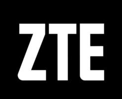 zte marca logotipo telefone símbolo nome branco Projeto hong kong Móvel vetor ilustração com Preto fundo