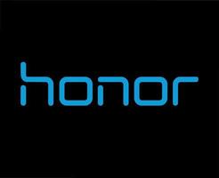 honra marca logotipo telefone símbolo nome azul Projeto China Móvel vetor ilustração com Preto fundo