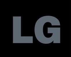 lg logotipo marca telefone símbolo nome cinzento Projeto sul Coréia Móvel vetor ilustração com Preto fundo