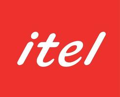 itel marca logotipo telefone símbolo nome branco Projeto China Móvel vetor ilustração com vermelho fundo