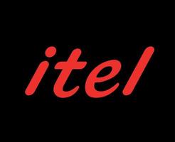 itel marca logotipo telefone símbolo nome vermelho Projeto China Móvel vetor ilustração com Preto fundo