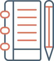 ícone de vetor de caderno
