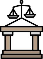 ícone de vetor de tribunal