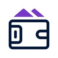 ícone de carteira para seu site, celular, apresentação e design de logotipo. vetor