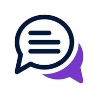 chat ícone para seu local na rede Internet projeto, logotipo, aplicativo, ui. vetor