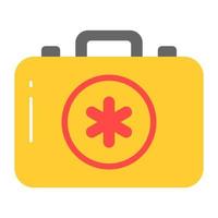 a ícone do primeiro ajuda kit para emergência, médico kit vetor