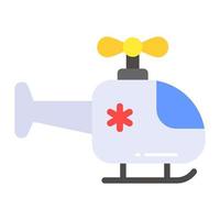 médico ar serviço, emergência helicóptero vetor Projeto dentro na moda estilo