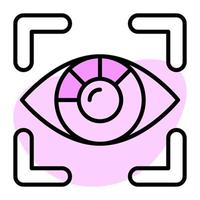surpreendente vetor Projeto do olho trancar, retina Varredura ícone