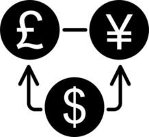 ícone de troca de dinheiro vetor