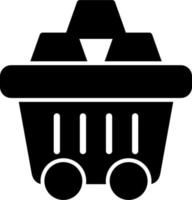 ícone de vetor de carrinho de mineração
