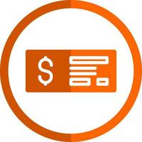 design de ícone de vetor de cheque de dinheiro