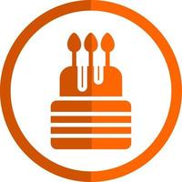 design de ícone de vetor de bolo de aniversário