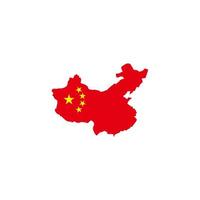 abstrato China mapa bandeira símbolo vetor